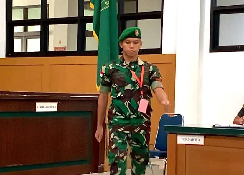 Anggota TNI yang Bunuh Tunangannya Dituntut Penjara Seumur Hidup