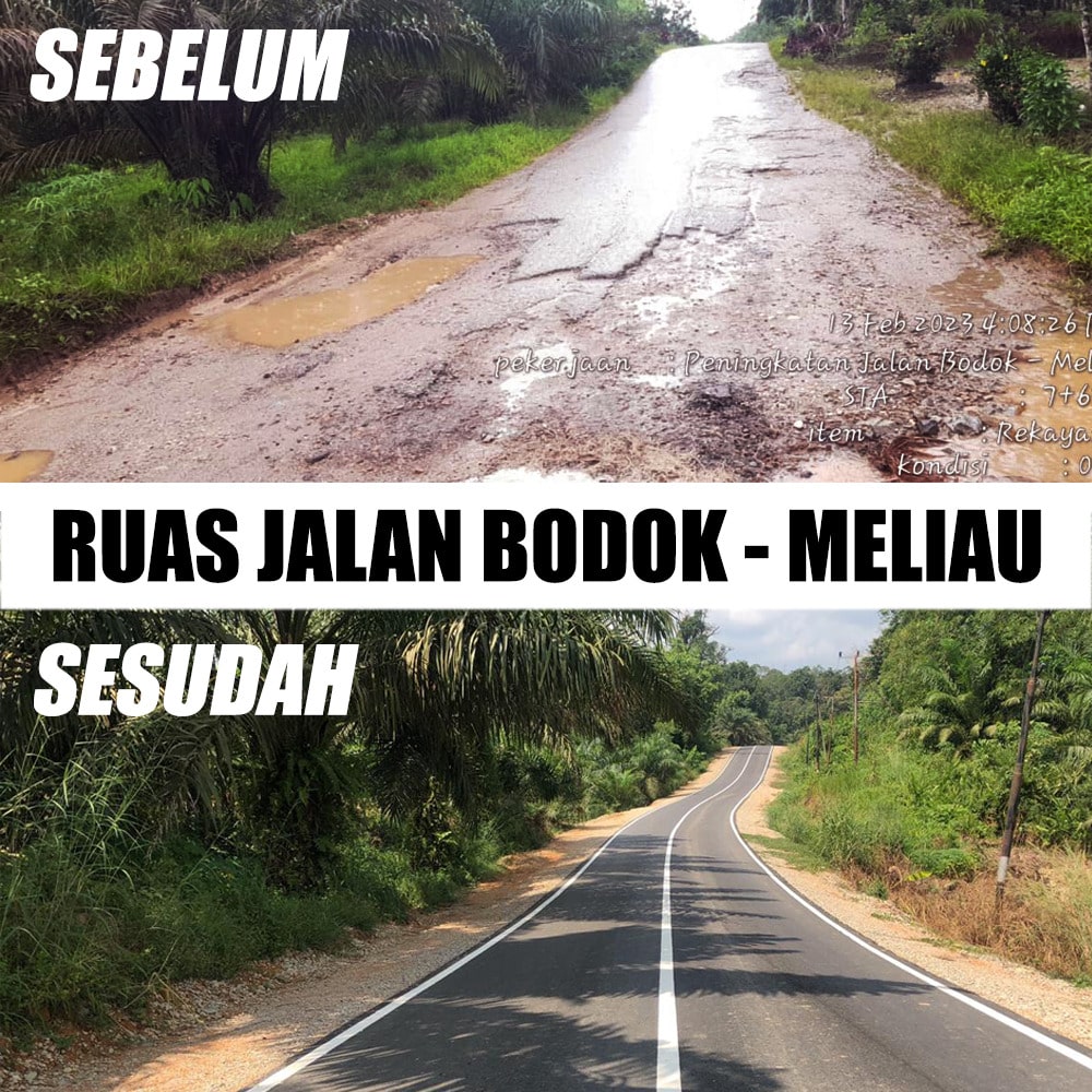 Pemprov Kalbar Tuntaskan Peningkatan Jalan Bodok - Meliau Kabupaten Sanggau