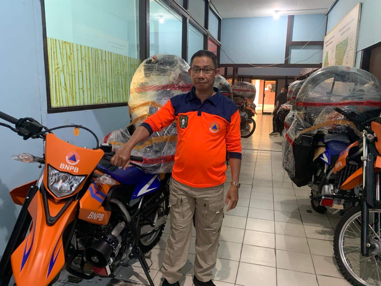 BPBD Kalbar Terima 10 Unit Motor dan Ratusan Set Peralatan Penanggulangan Bencana dari Pemerintah Pusat