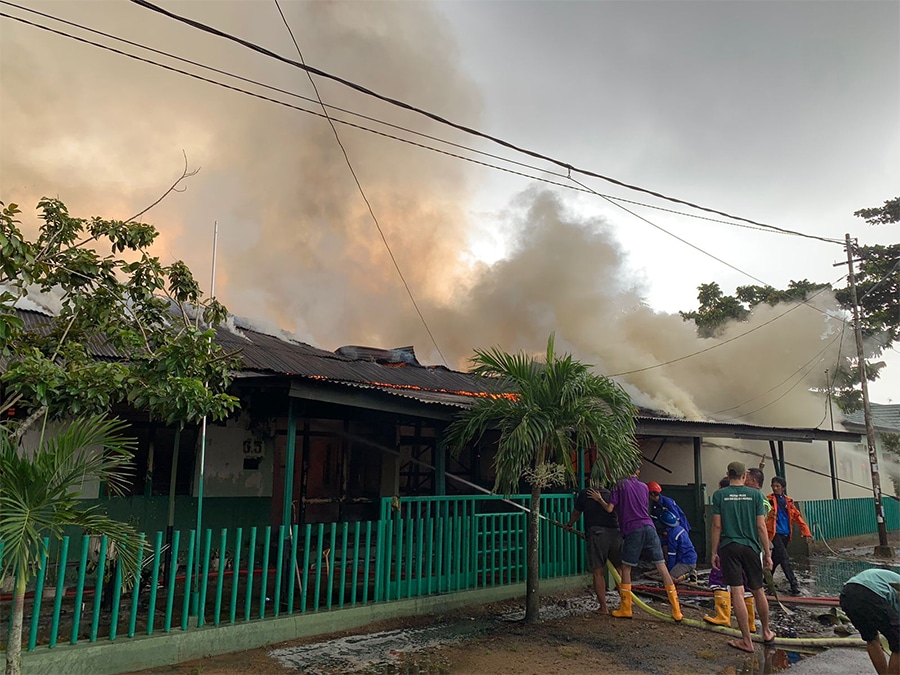 Dua Unit Rumah Dinas TNI AD di Jalan Palapa Hangus Terbakar