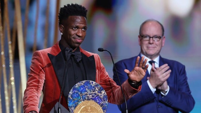Vinicius Junior Raih Socrates Award 2023 dalam Ballon d'Or 2023