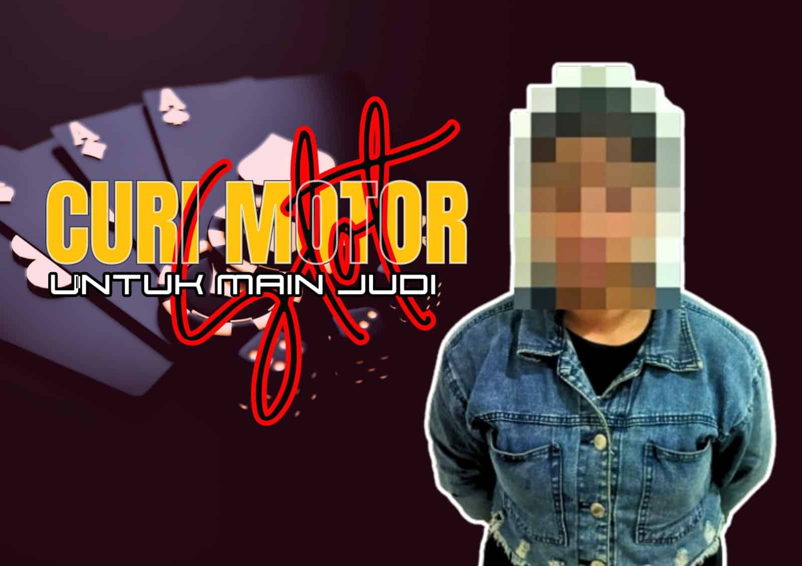 Ketagihan Main Judi Slot, Ibu Rumah Tangga di Kubu Raya Curi Motor Ibu Angkat