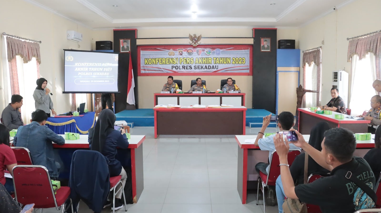 Polres Sekadau Gelar Konferensi Pers Akhir Tahun 2023