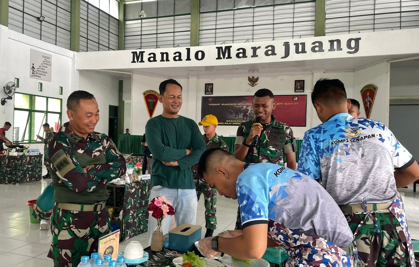 Meriahkan HUT ke-15, Danyonif 644/Walet Sakti Gelar Lomba Masak Antar Kompi