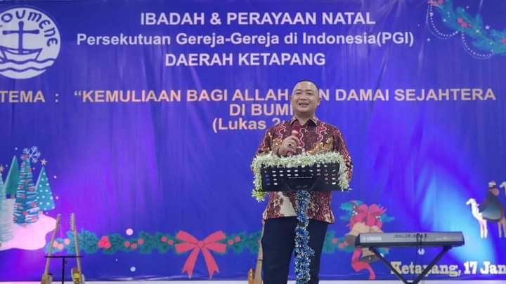 Hadiri Natal Bersama PGI, Sekda Ketapang Sampaikan Dua Pantun Kebahagiaan dan Cinta Kasih