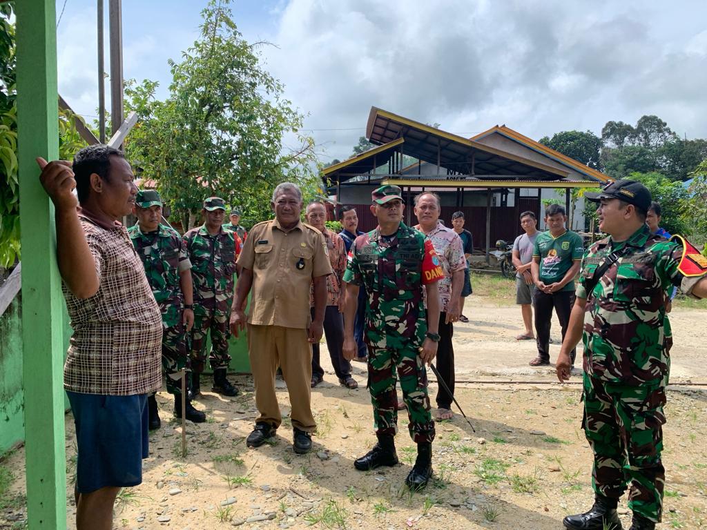 Dandim Putussibau Tinjau Lokasi Sasaran Program TNI AD Manunggal Air di Desa Sibau Hulu