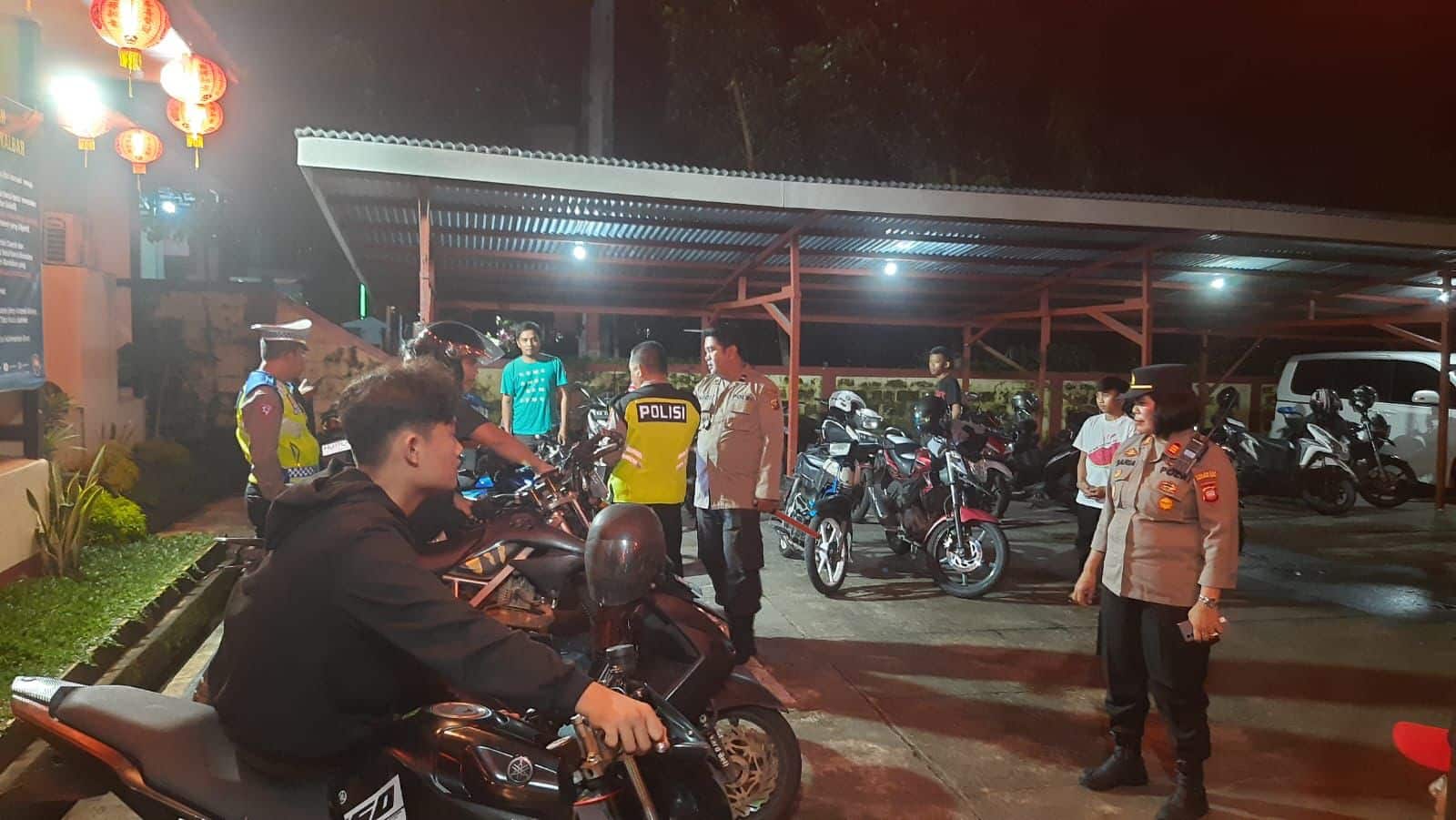 Cegah Balap Liar Sabtu Malam, Polsek Pontianak Selatan Amankan 10 Unit Motor