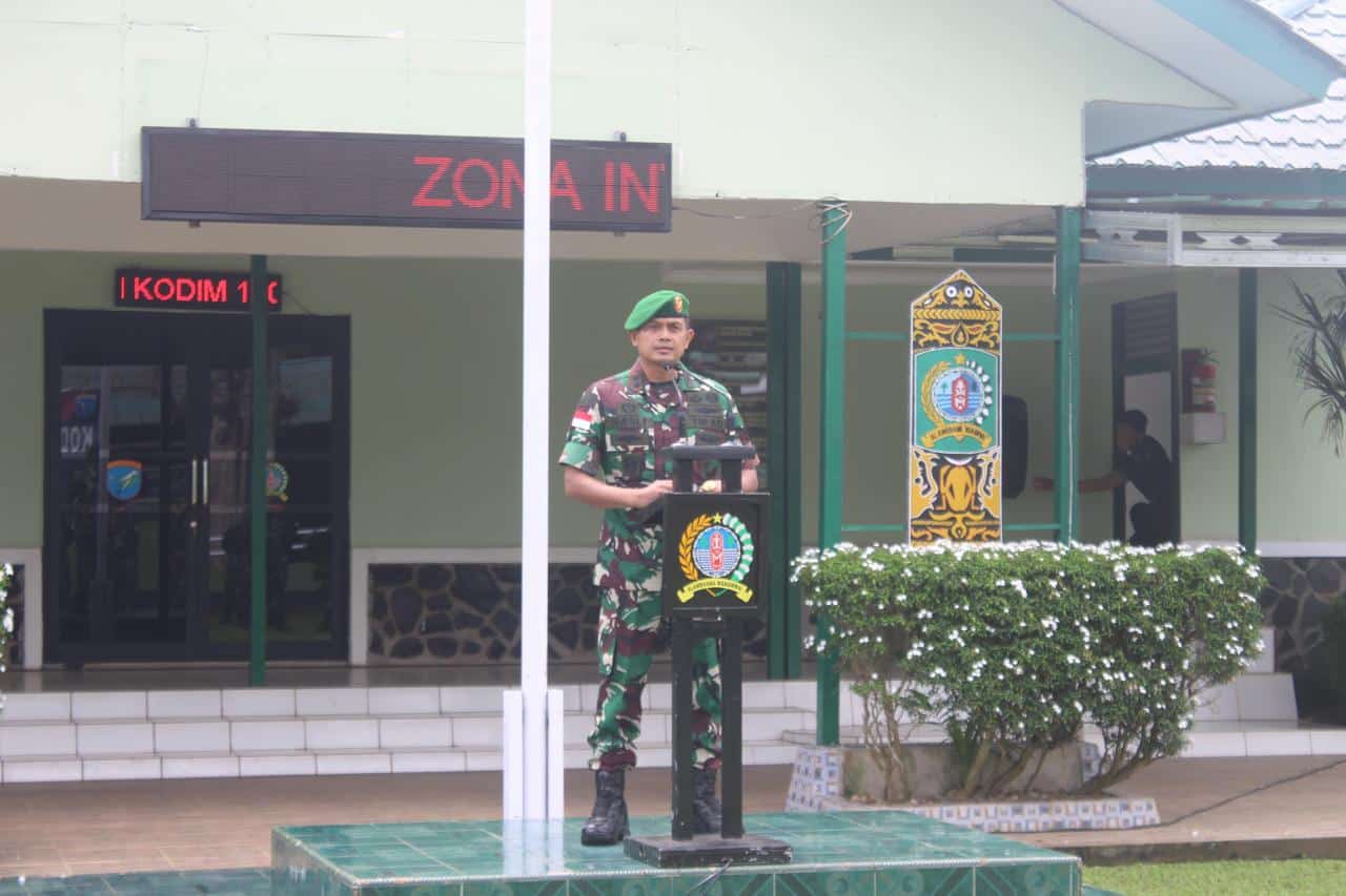 Dandim Putussibau Pimpin Gelar Apel Kesiapan Pengamanan Pemilu Tahun 2024