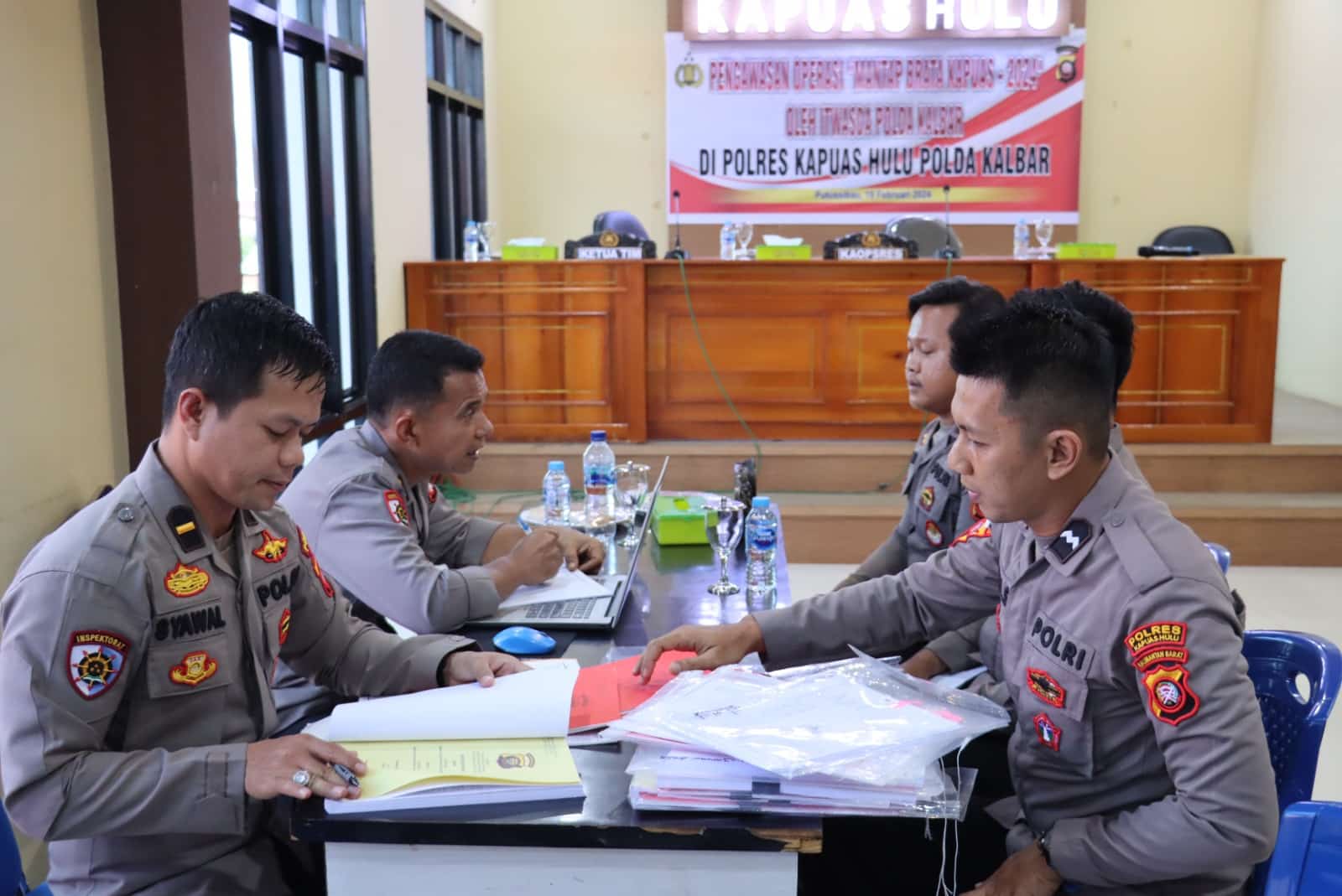 Tim Wasops Polda Kalbar Evaluasi Pelaksanaan Operasi Mantap Brata Kapuas 2024