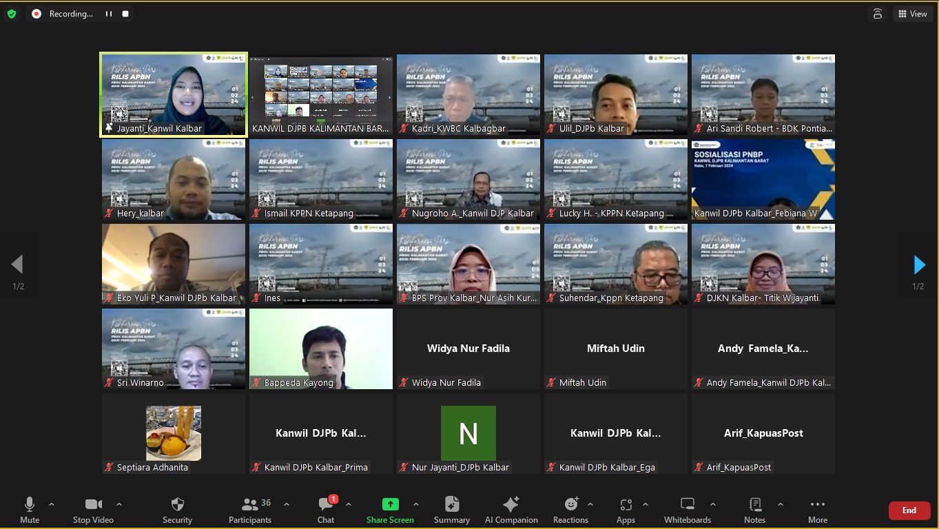 Kinerja APBN Kalbar Januari 2024 Tercapai Rp 832,46 Miliar dari Target
