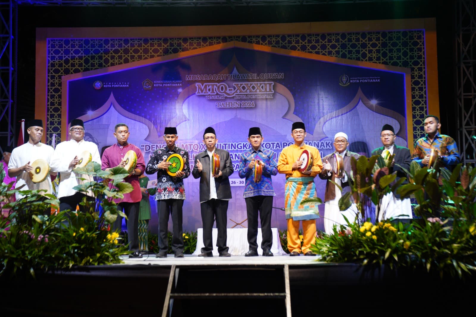 Pukulan Rebana Jadi Tanda Dimulainya MTQ ke XXXII Kota Pontianak