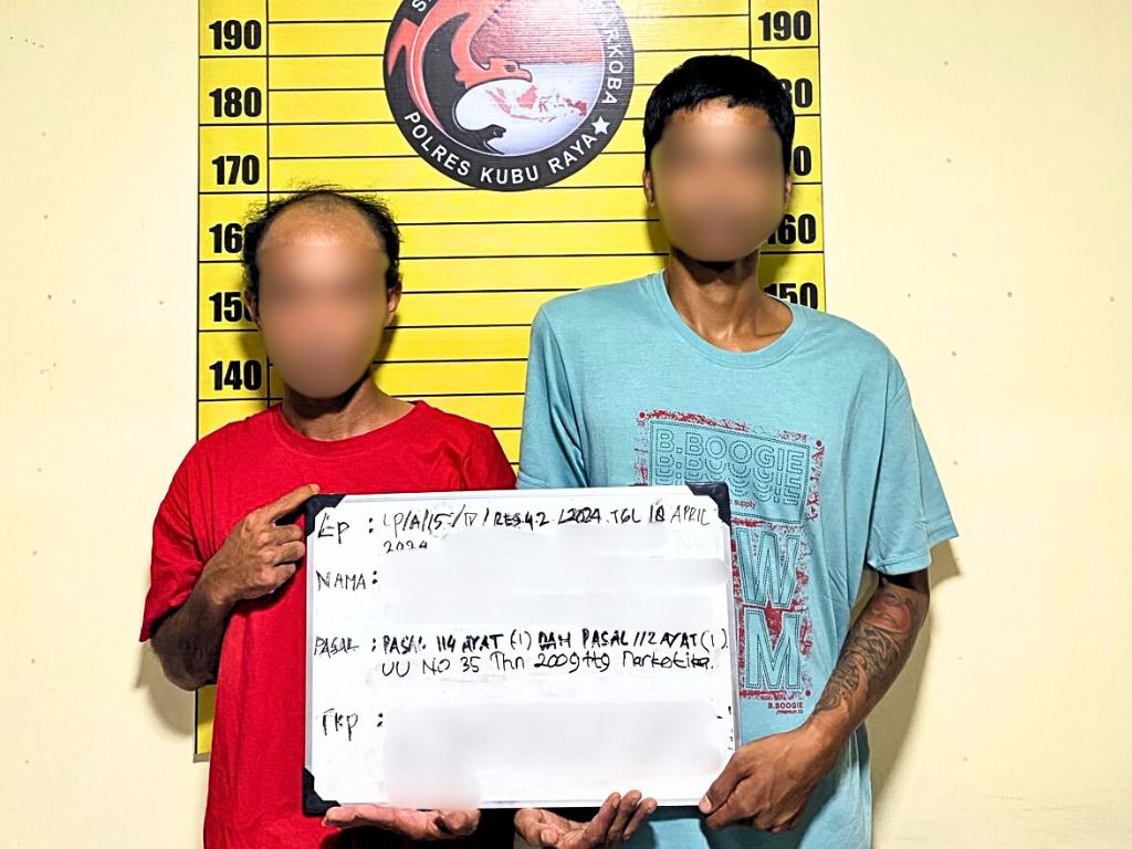 Dua Pria Kubu Raya Ditangkap, Hendak Edarkan 45 Paket Sabu ke Para Nelayan