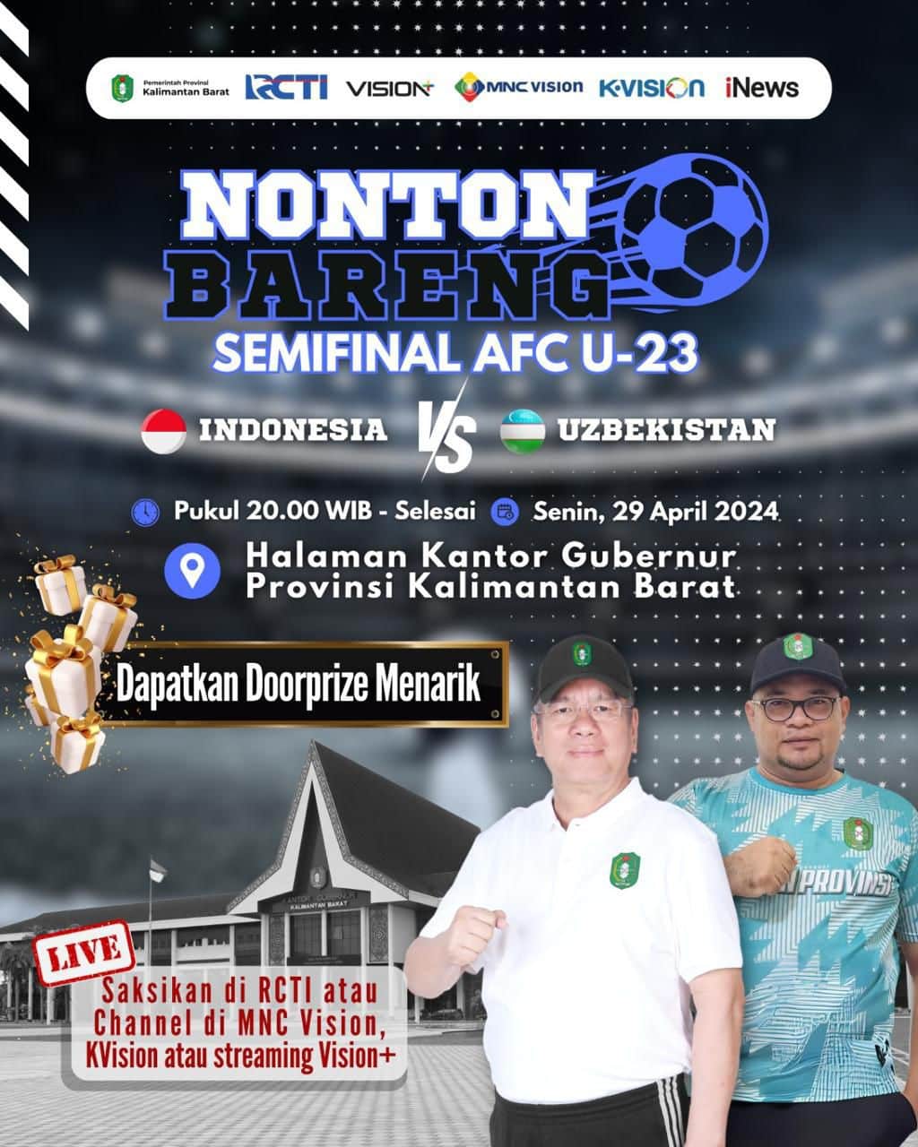 Euforia Warga Kota Pontianak Gelar Nobar Timnas Indonesia Vs Uzbekistan