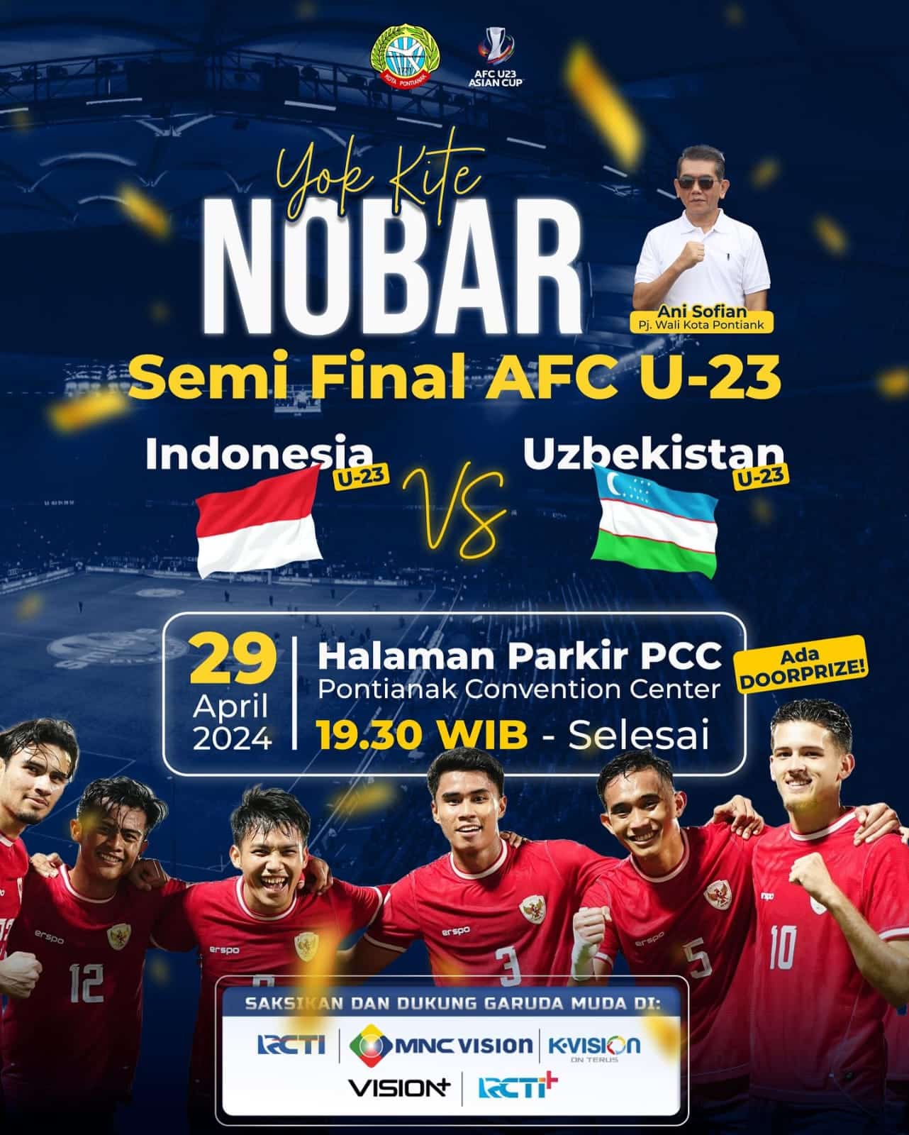 Kobarkan Semangat Nasionalisme Lewat Nobar Semifinal Piala AFC U-23 Indonesia Versus Uzbekistan