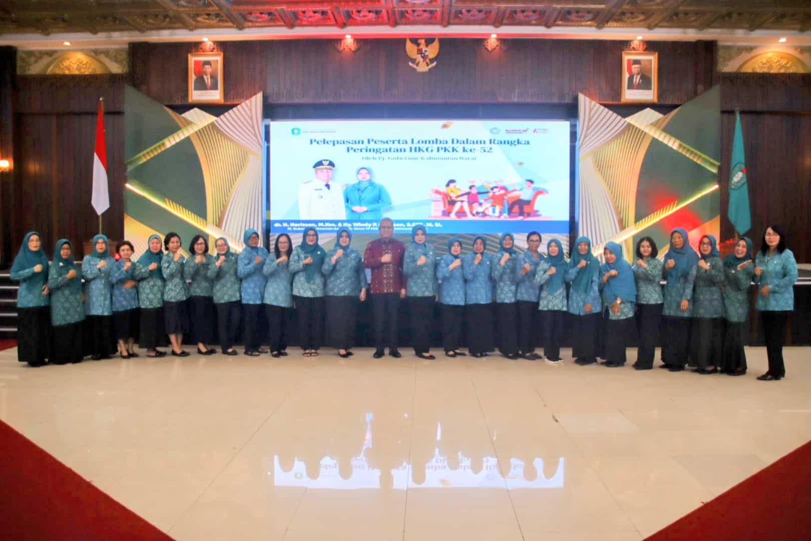 Lepas Peserta Lomba HKG PKK ke-52 Tingkat Nasional, Kalbar Optimis Pasti Juara