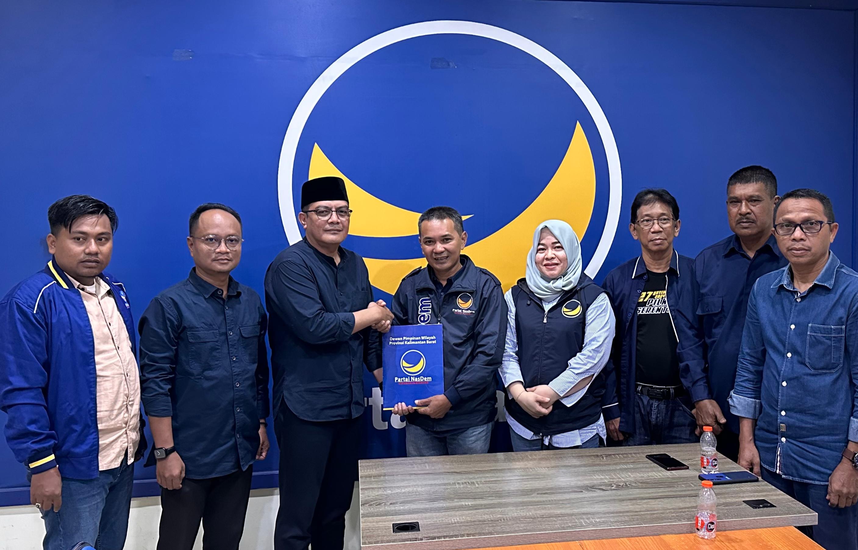 Sutarmidji Ambil Formulir Pendaftaran ke Partai Nasdem