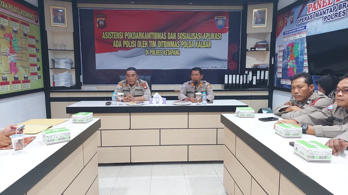 Sosialisasikan Aplikasi "Ada Polisi", Ditbinmas Polda Kalbar Laksanakan Asistensi ke Polres Ketapang