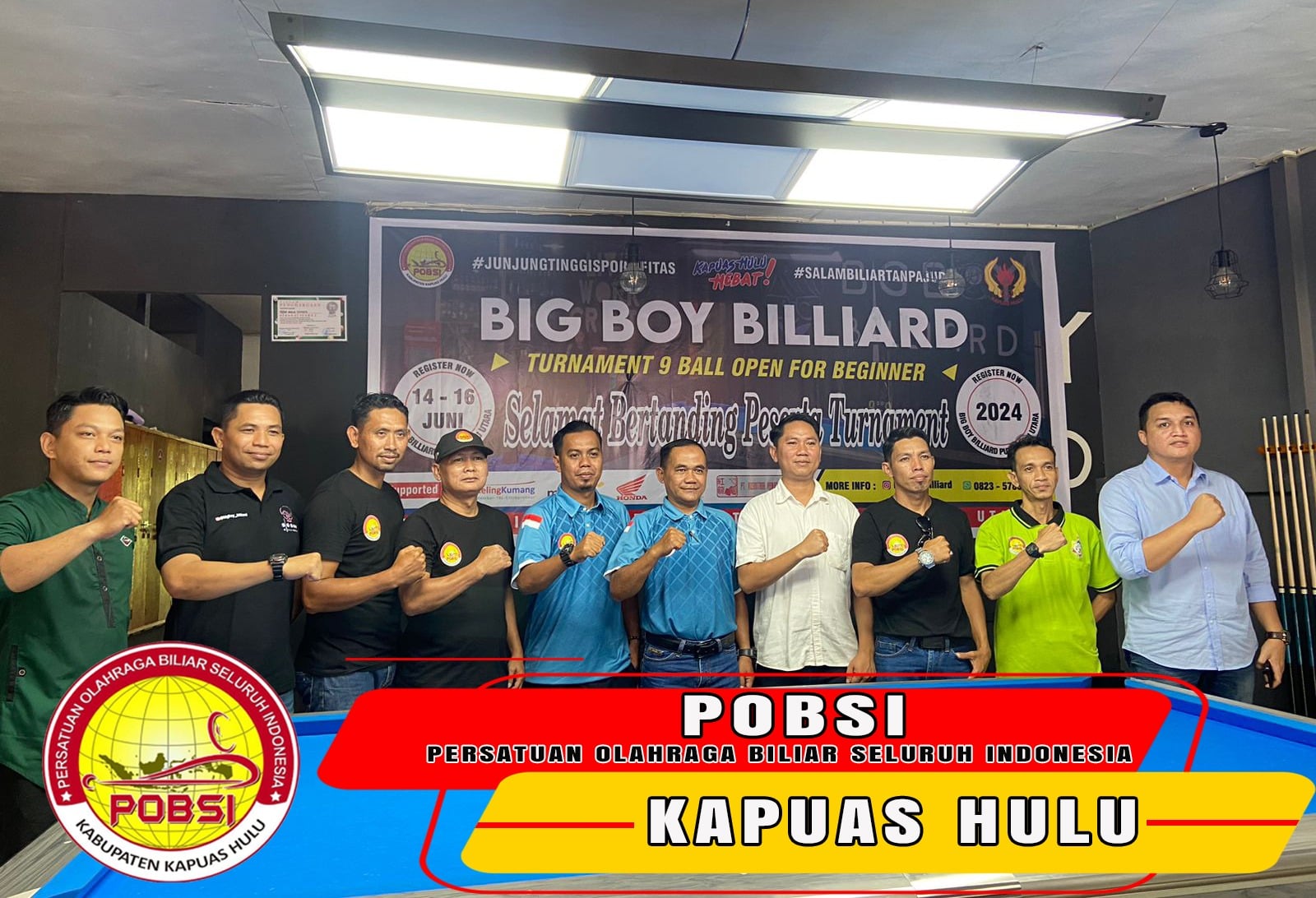 Uji Mental Atlet, Big Boy Biliar Gelar Open Turnament 9 Ball se-Kapuas Hulu