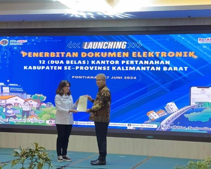 Seluruh Kantah di Kalbar Mulai Terapkan Sertifikat Elektronik, Harisson Harap Urusan Tanah Dapat Lebih Cepat