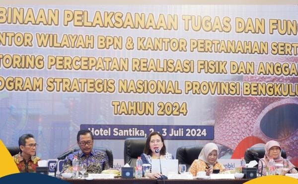 Capaian Realisasi Anggaran Wilayah Kanwil BPN Provinsi Bengkulu Tuai Apresiasi