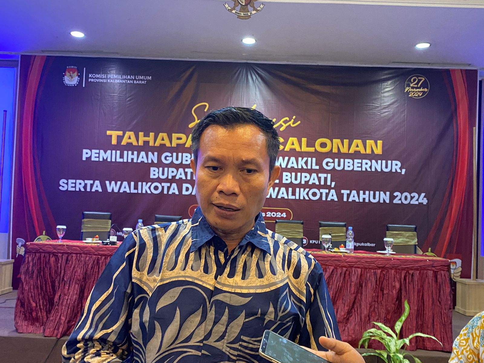 KPU Kalbar Pastikan Tahapan Pilkada Berjalan Sesuai Aturan