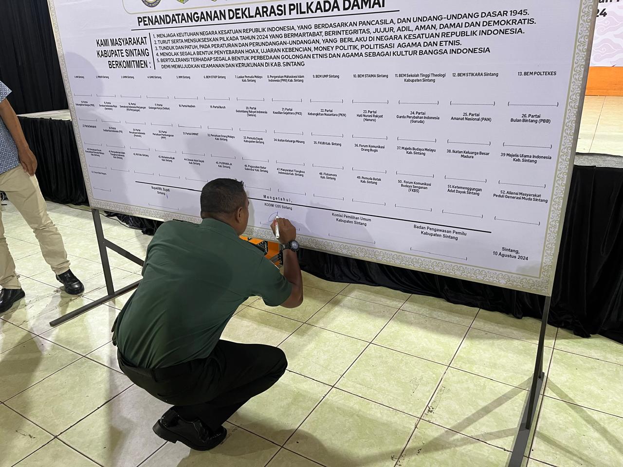 Forum Bela Negara Kabupaten Sintang Gelar Deklarasi Pilkada Damai