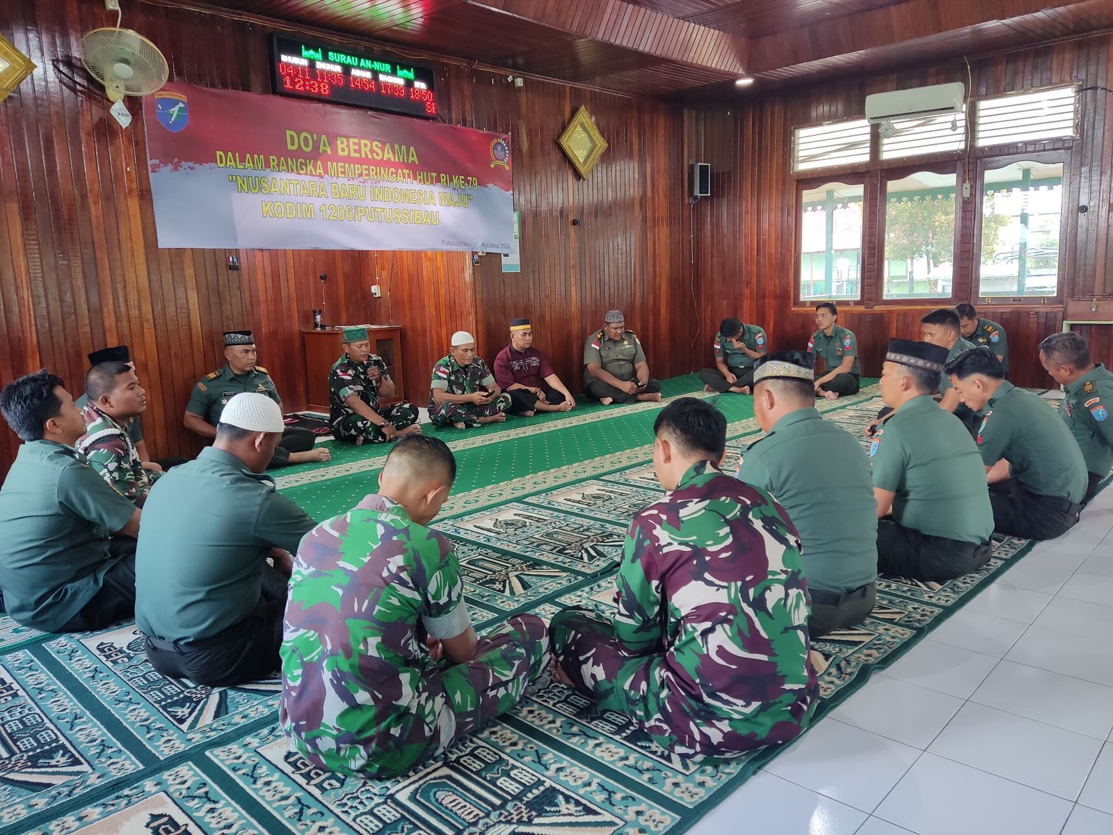 Jelang Peringatan HUT RI ke-79, Kodim Putussibau Gelar Doa Bersama Secara Islam dan Kristen