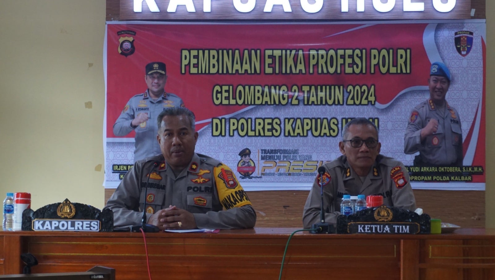 Wakapolres Kapuas Hulu Pimpin Pembinaan Etika Profesi Polri Gelombang 2 TA 2024