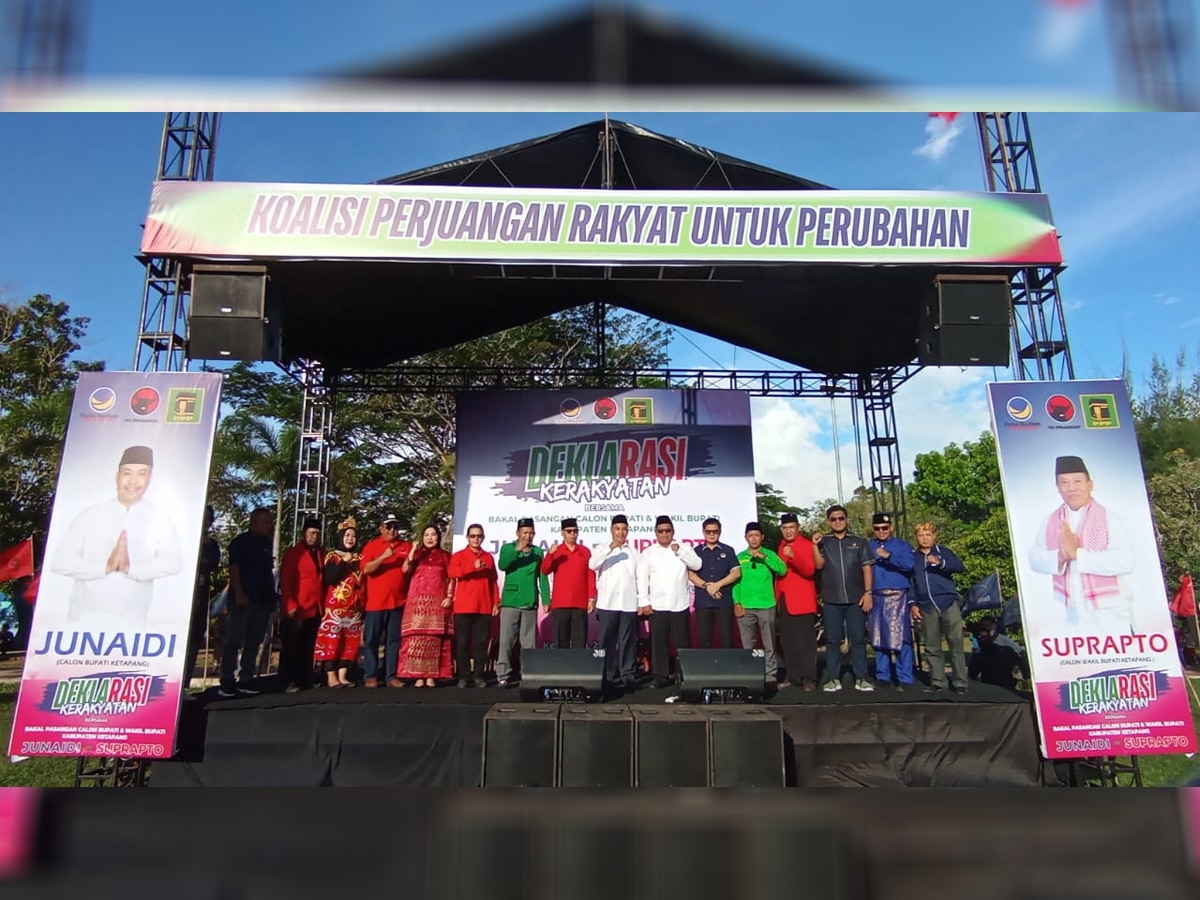 Diusung Nasdem, PDIP, dan PPP, Junaidi-Suprapto Resmi Mendaftar ke KPU Ketapang