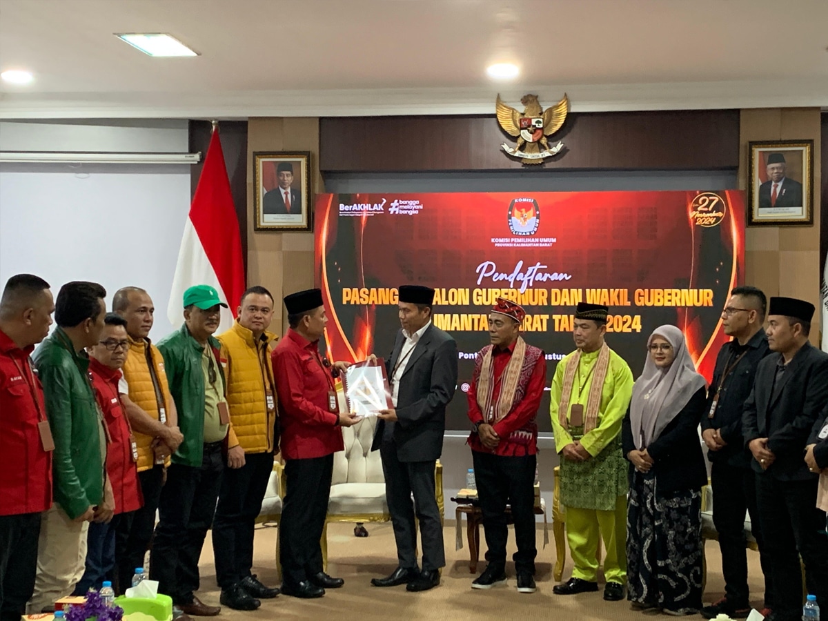 Ria Norsan-Krisantus Jadi Paslon Terakhir yang Daftar ke KPU Kalbar