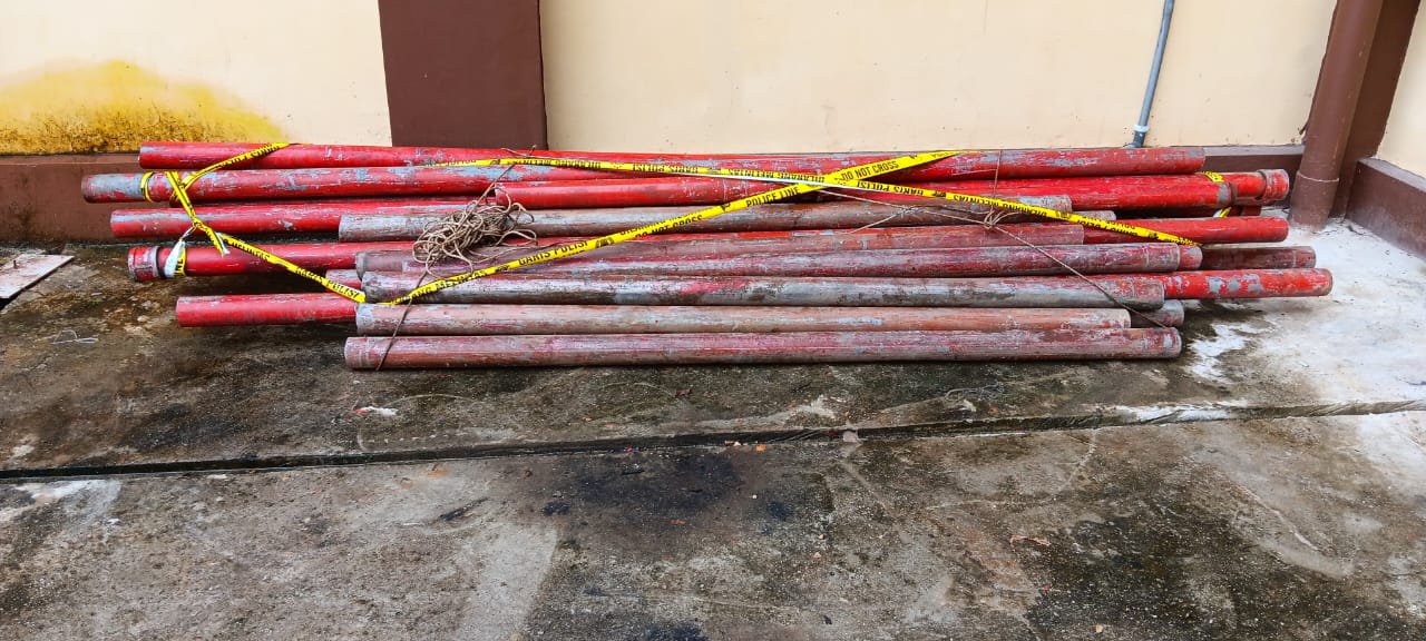 Sat Reskrim Polres Kapuas Hulu Tangkap Dua Pelaku Pencurian Besi Railing Jembatan