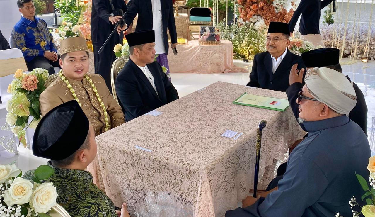 Mantan Wapres Jusuf Kalla Jadi Saksi Pernikahan Putra Ria Norsan