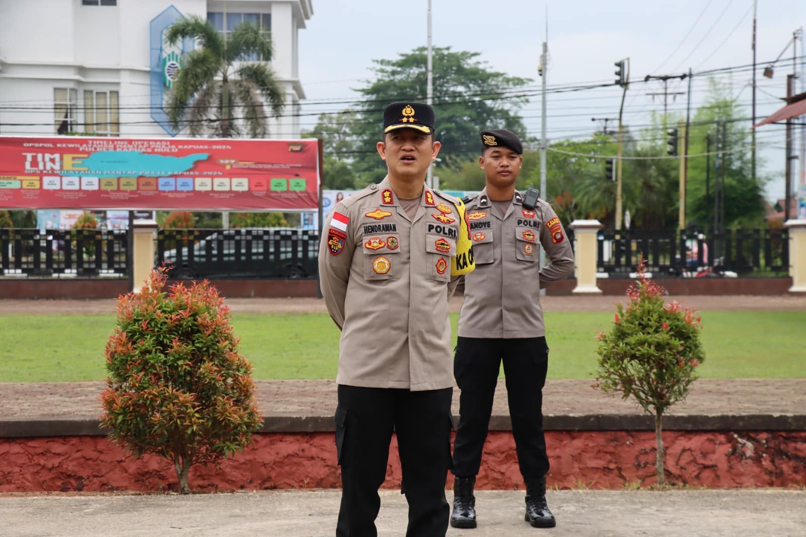 Kapolres Kapuas Hulu Pimpin Apel Gabungan Siaga Karhutla