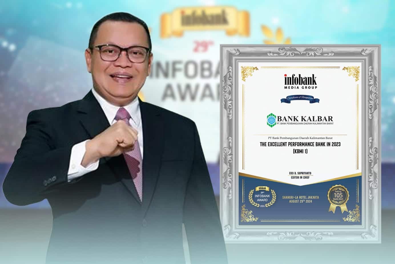 Bank Kalbar Raih Dua Penghargaan Sekaligus Sebagai The Best Performance Bank
