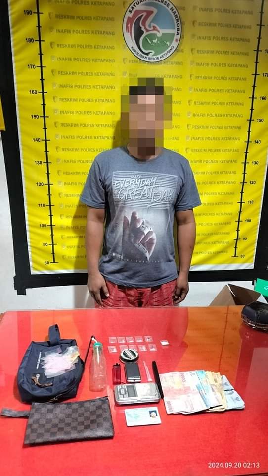 Ringkus Pengedar Sabu di Kali Nilam Ketapang, Polisi Sita 3,24 Gram Sabu