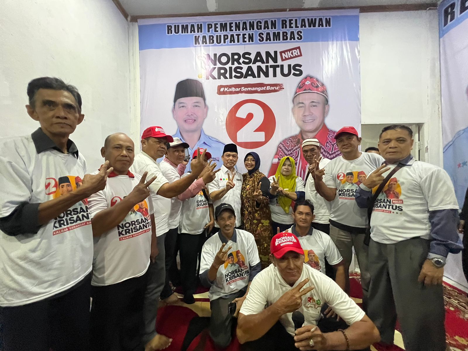 Rumah Pemenangan Tim Relawan Sambas Dikukuhkan, Gas Pol Menangkan Norsan-Krisantus