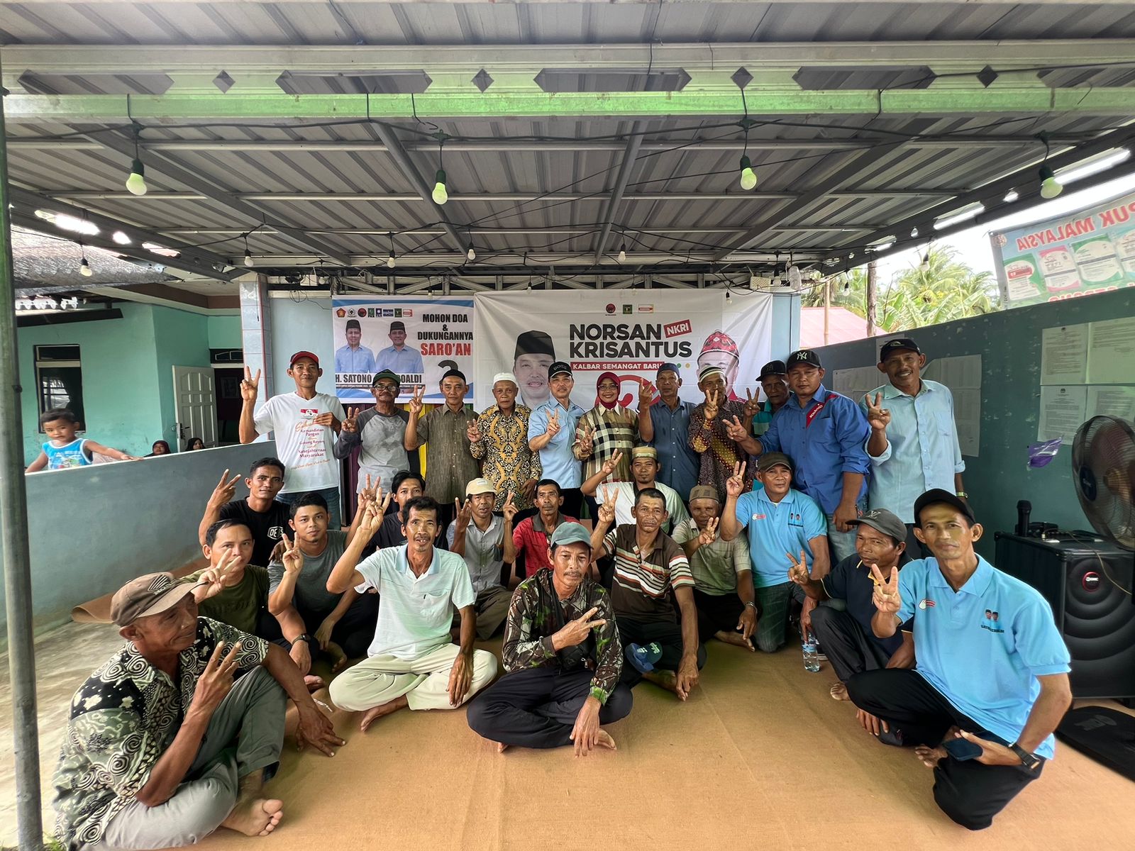 Norsan Jadi Cagub Pertama yang Jejakkan Kaki di Daerah Terpencil Kalang Bahu Sambas