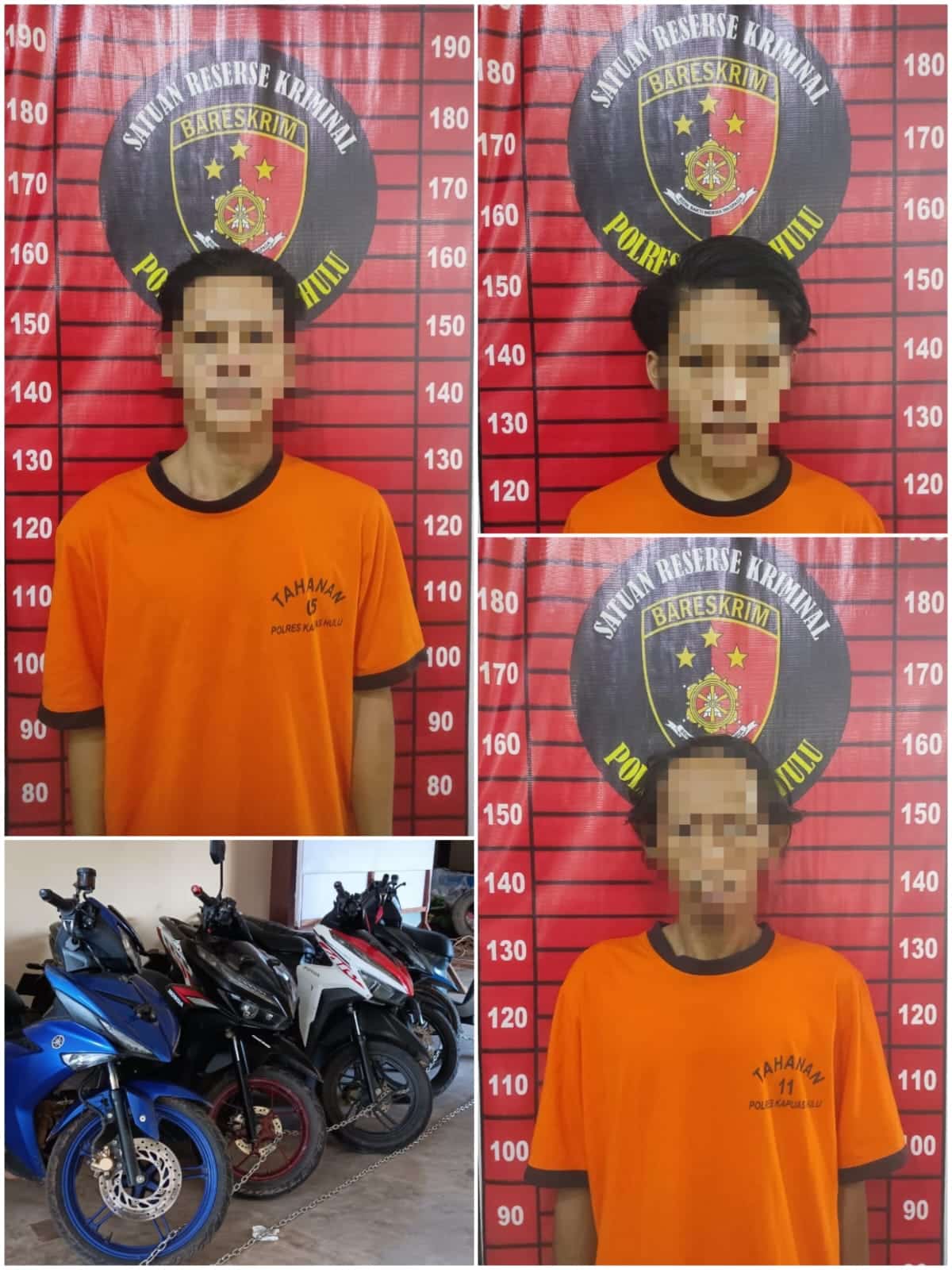 Polres Kapuas Hulu Berhasil Bongkar Sindikat Pencurian Motor di 6 Lokasi
