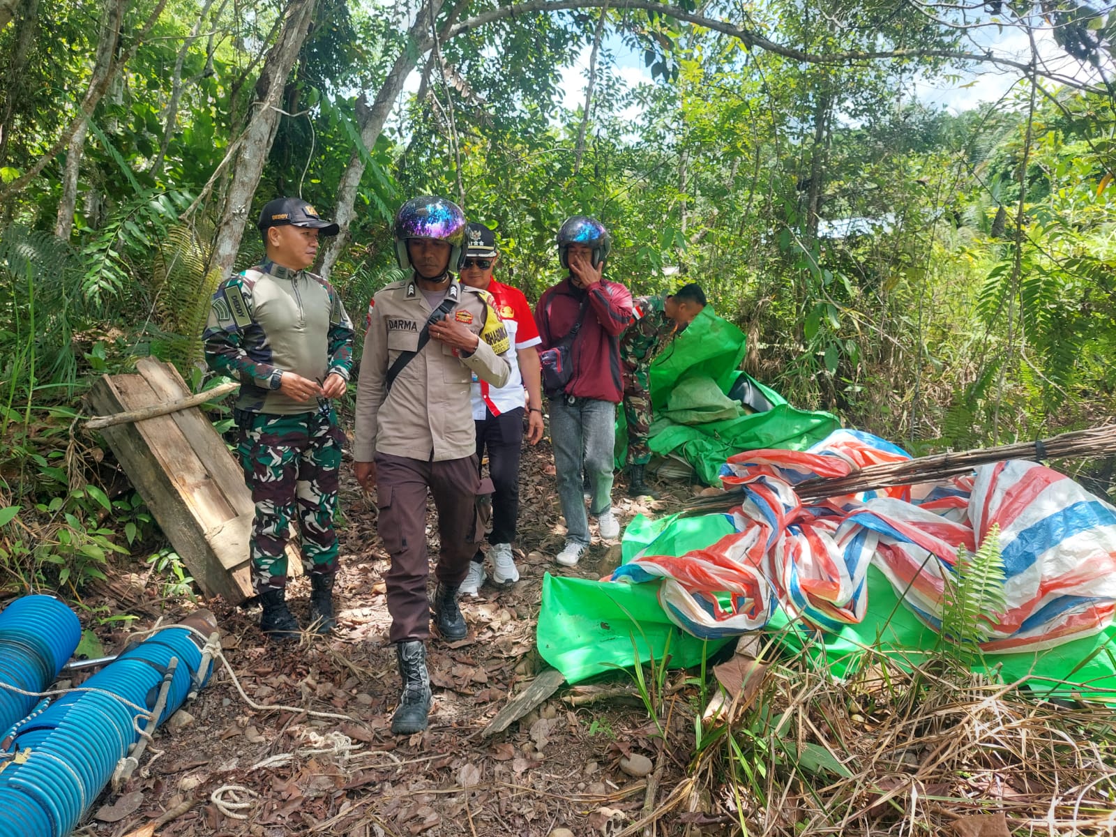 Patroli Bersama, Forkopimcam Empanang Pastikan Aktivitas PETI di Dusun Seridan Sudah Berhenti