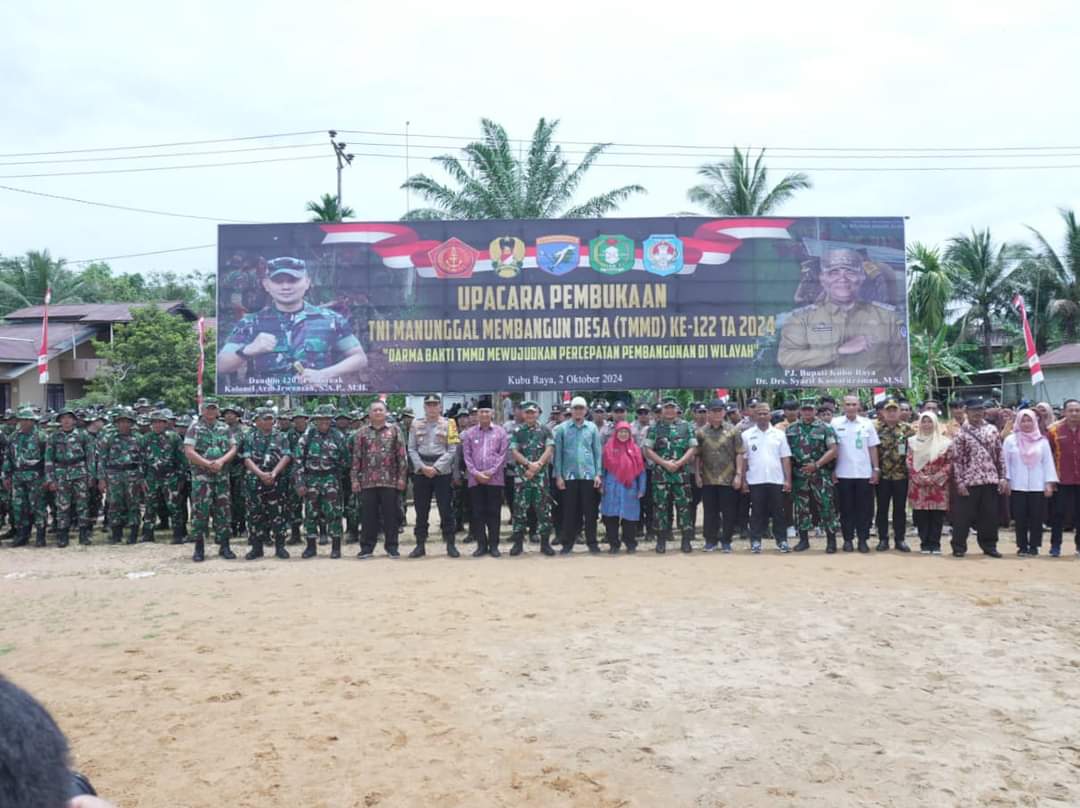 Ikut Bangun Daerah, Pj Bupati Apresiasi TMMD di Desa Madu Sari