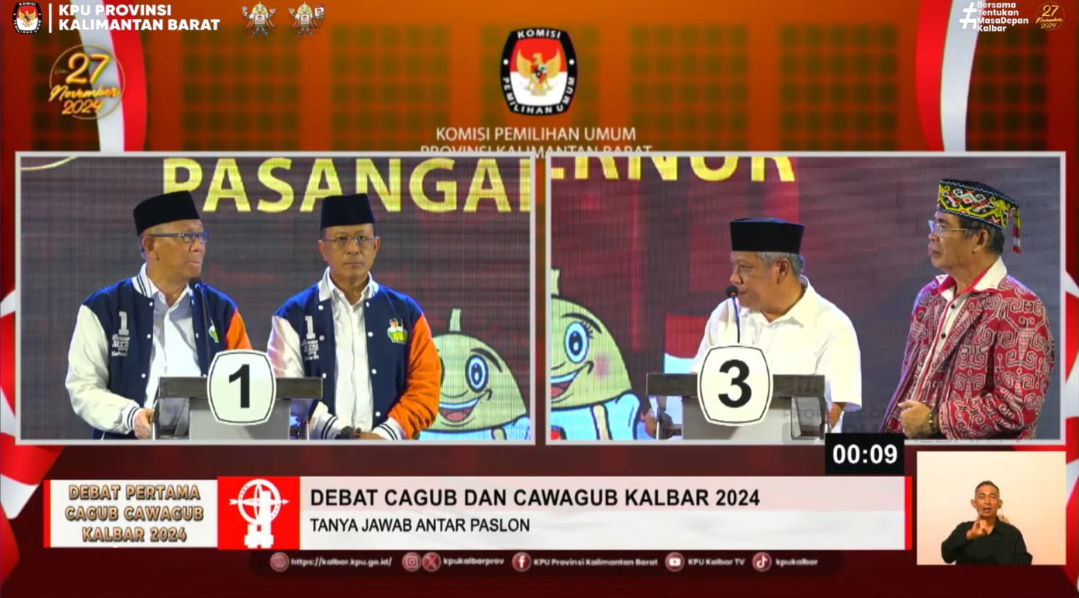 Sutarmidji Bungkam Muda Mahendrawan Soal PAD Kalbar di Debat Pilgub 2024: "Ngawur!"