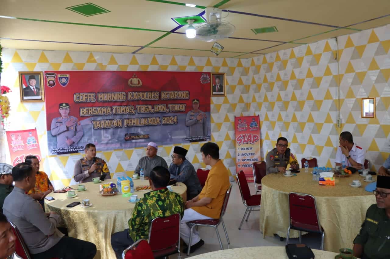 Perkuat Sinergitas Jelang Pilkada, Kapolres Coffee Morning bersama Para Tokoh di Ketapang