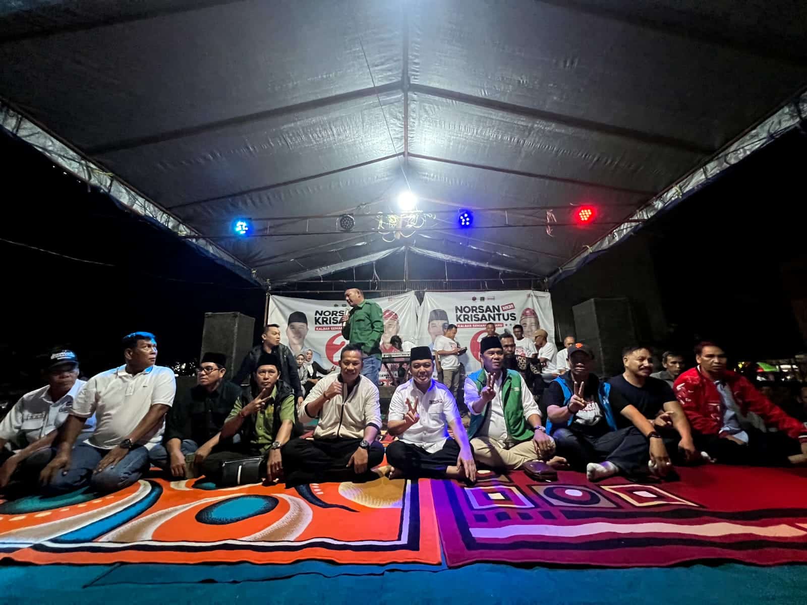 Diiringi Rebana, Norsan Disambut Meriah Ribuan Warga Pesaguan