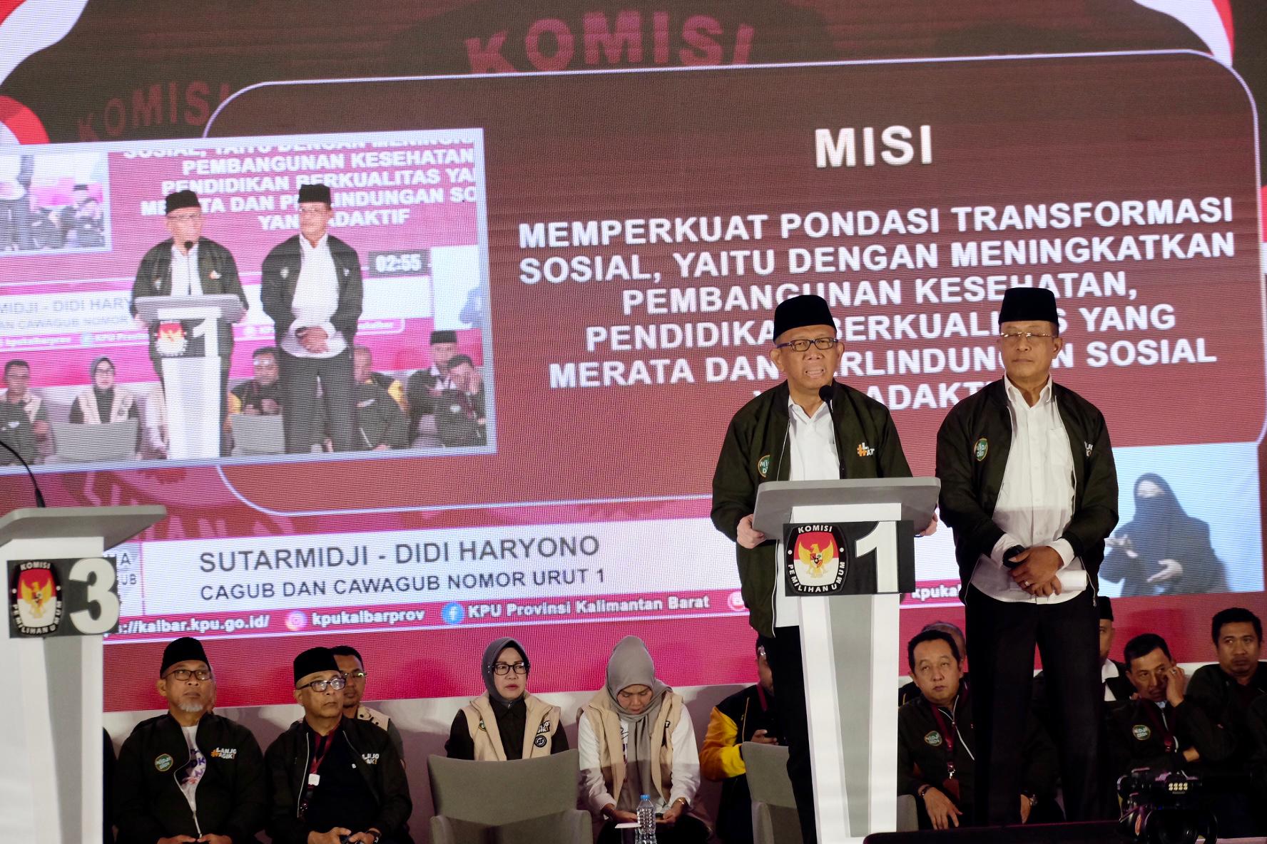 Partai Pengusung Solid Beri Dukungan Midji-Didi di Debat Kedua Pilgub Kalbar 2024