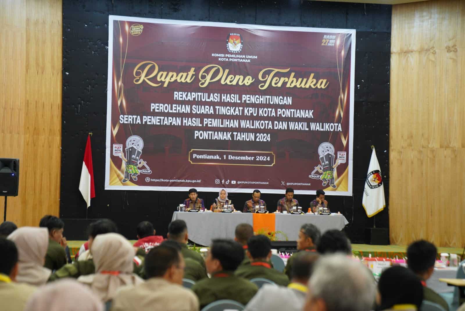 KPU Pontianak Gelar Rapat Pleno Terbuka Rekapitulasi Hasil Pilkada