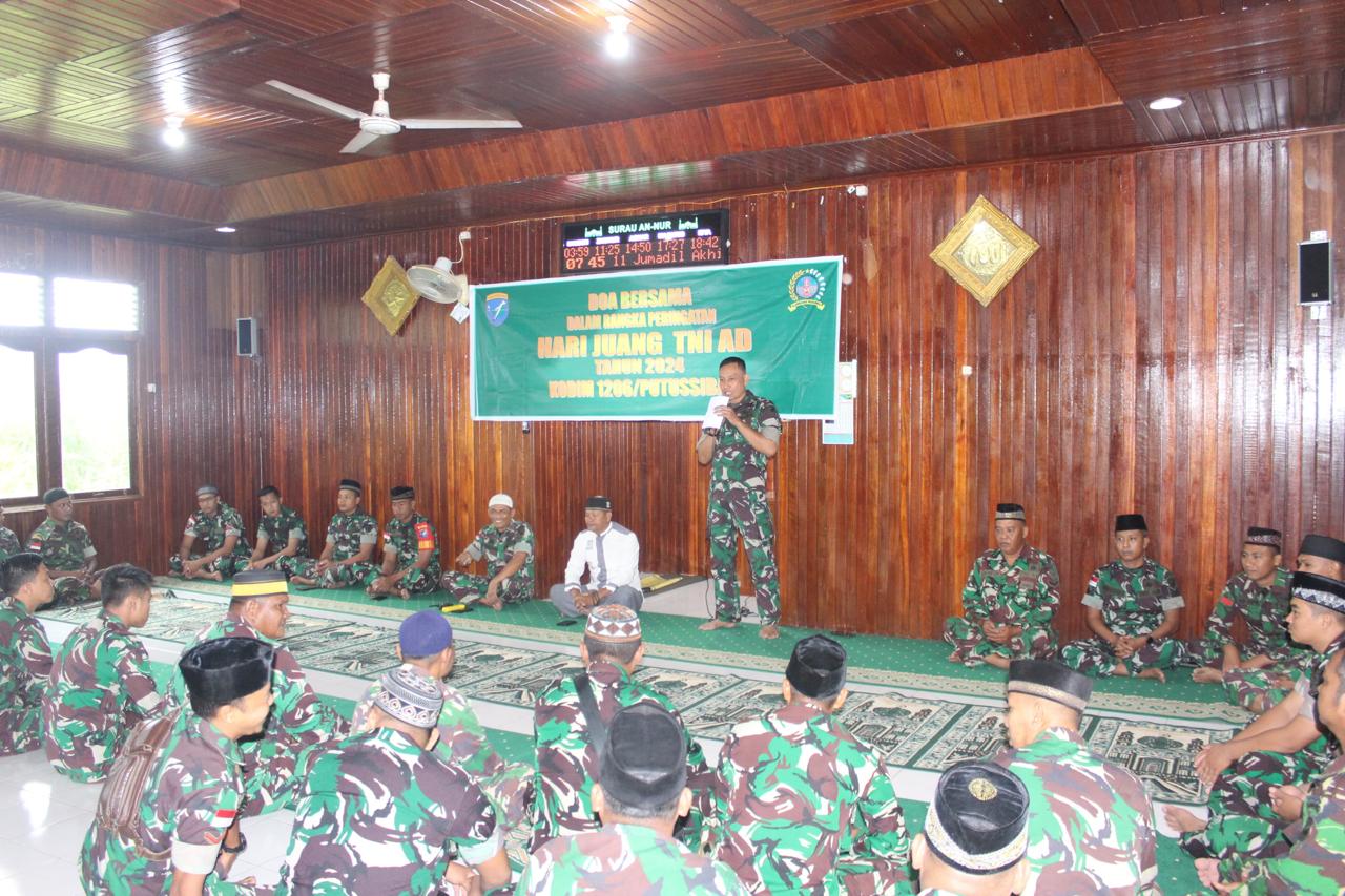 Kodim Putussibau Gelar Doa Bersama Peringati Hari Juang TNI AD 2024