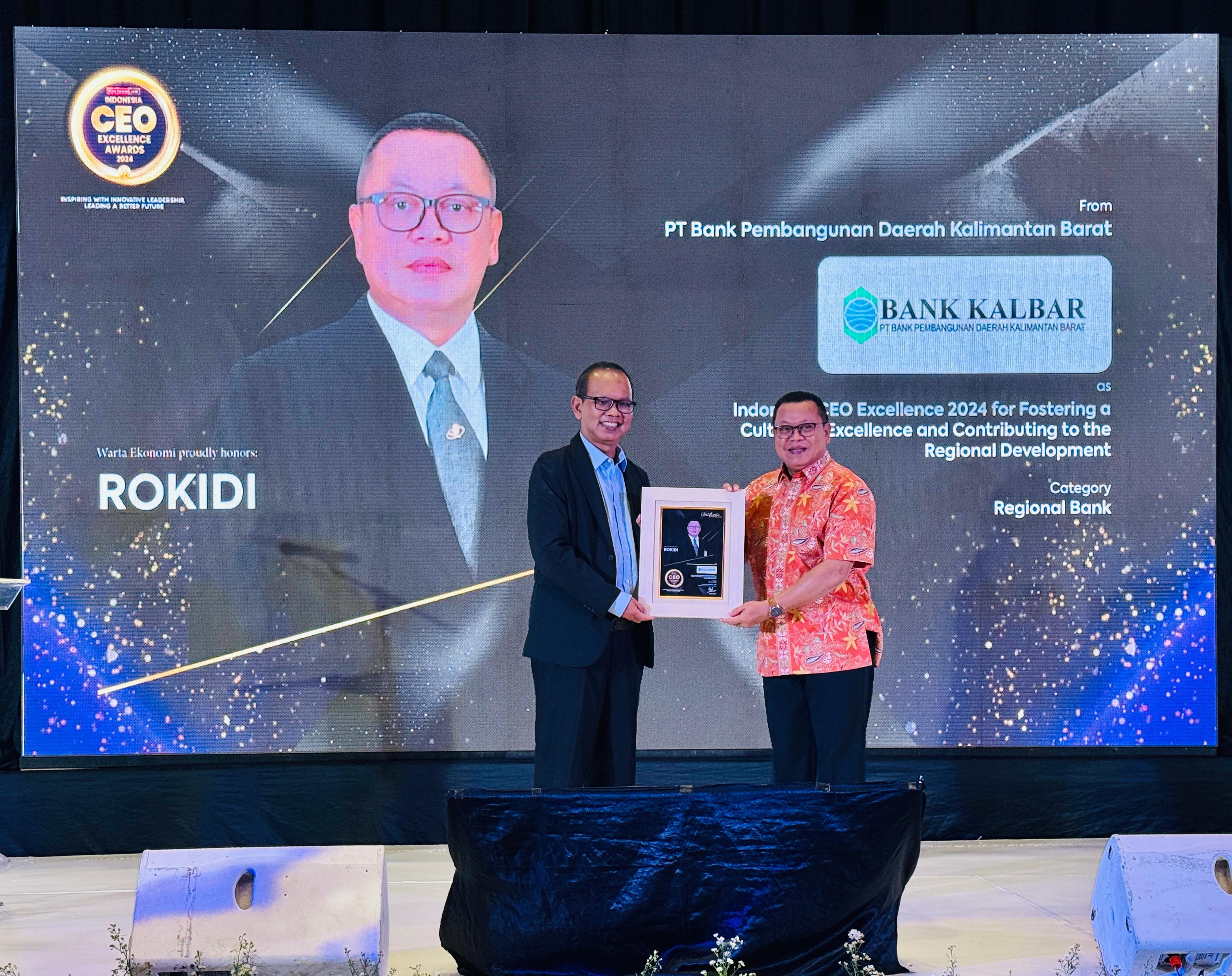Dirut Bank Kalbar Raih Indonesia CEO Excellence Award 2024, Bukti Kepemimpinan Inovatif