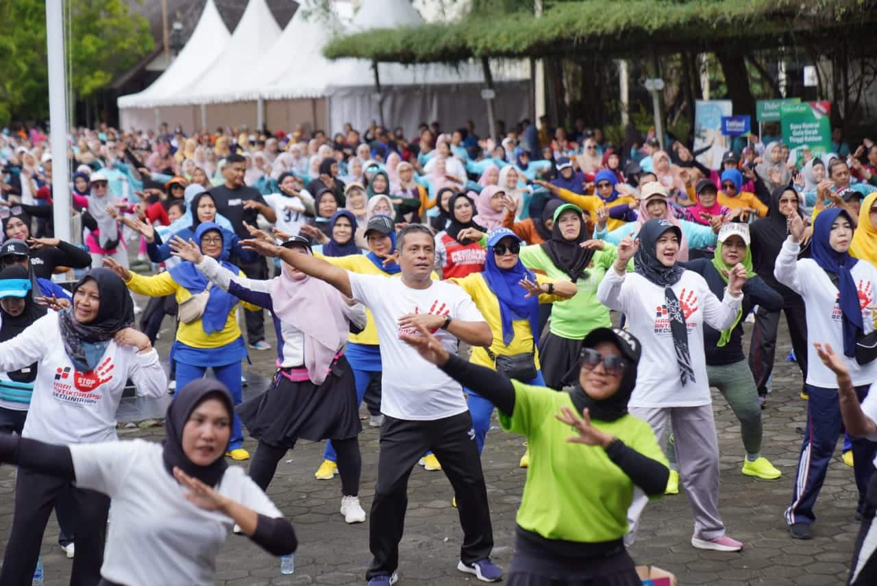 Gaungkan Anti Korupsi Lewat Senam Sehat Bersama