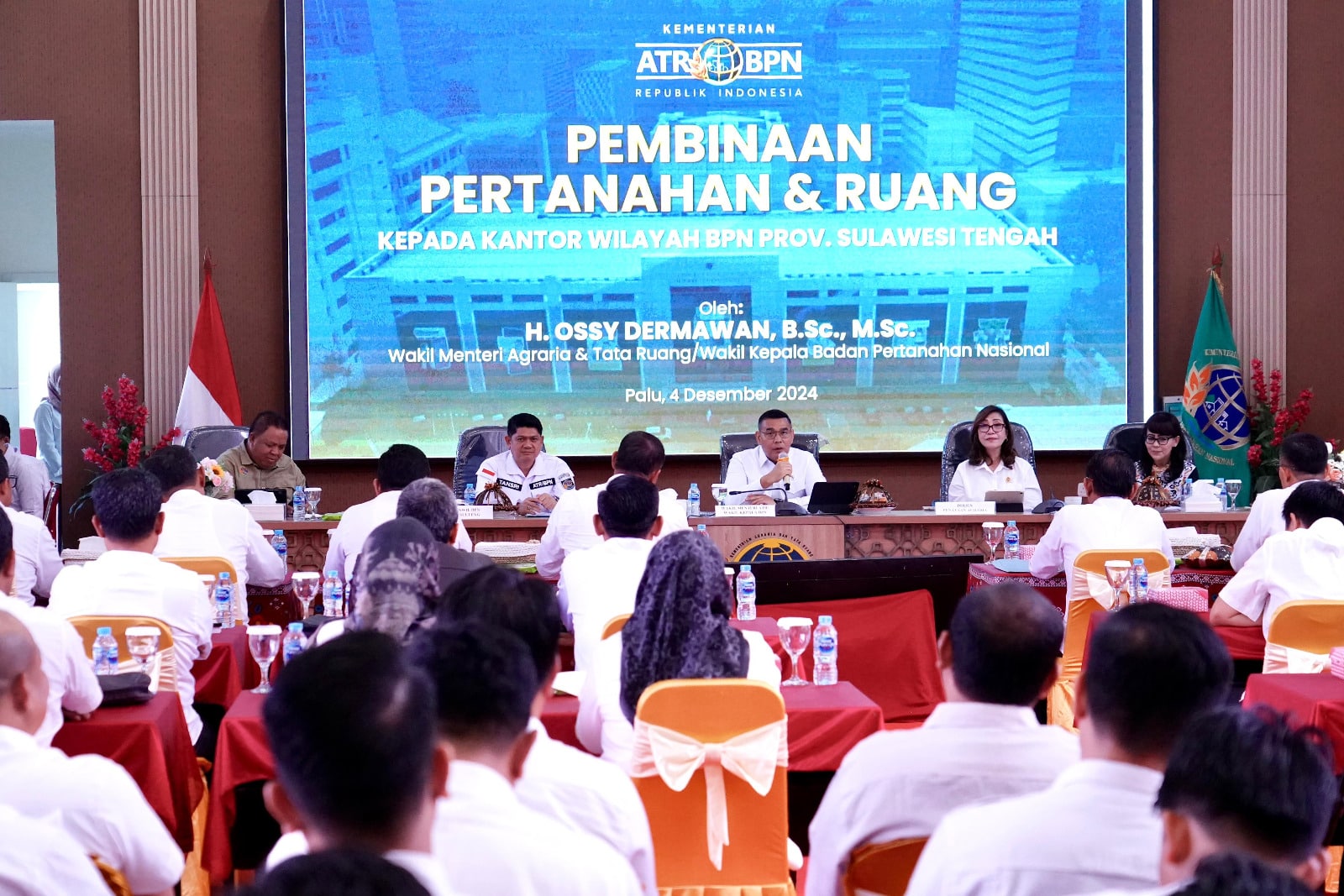 Kunjungi Kanwil BPN Provinsi Sulteng, Wamen ATR Sampaikan Solusi Percepatan Layanan Pertanahan