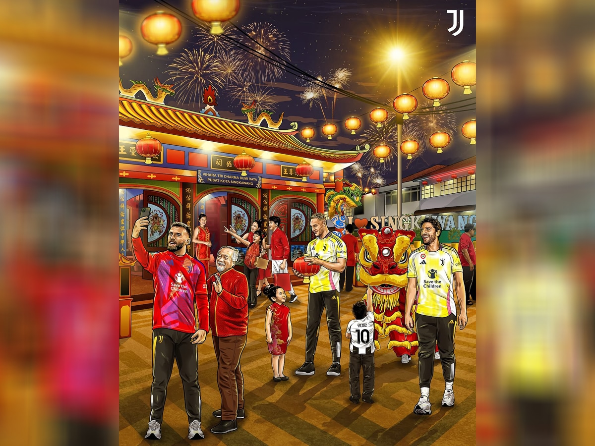 Juventus Ucapkan Selamat Imlek 2025, Gunakan Latar Kelenteng Singkawang!